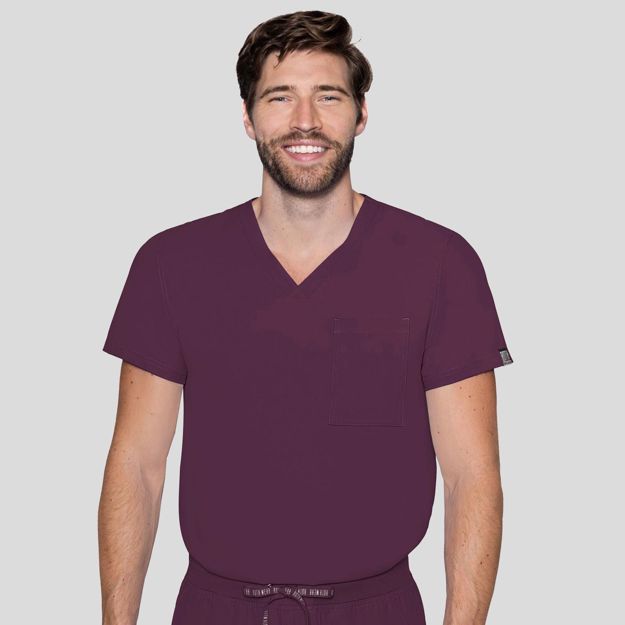 Mens 1 Pocket Top | Wine