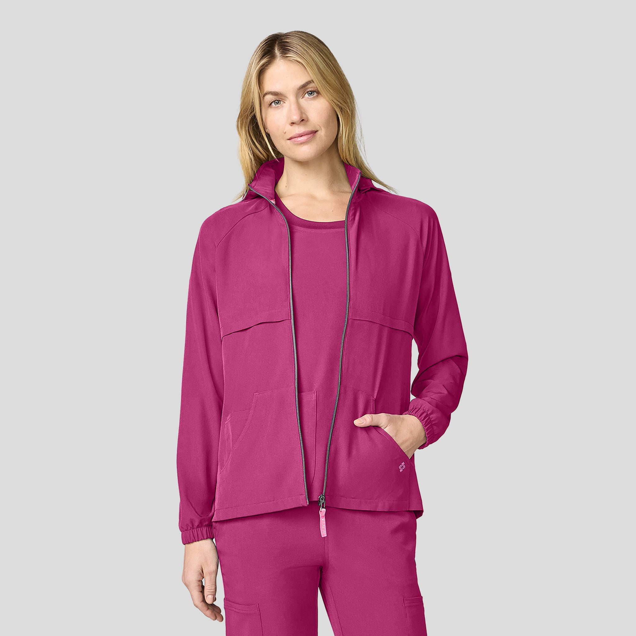 Amp Warm Up Scrub Jacket | Pink Power