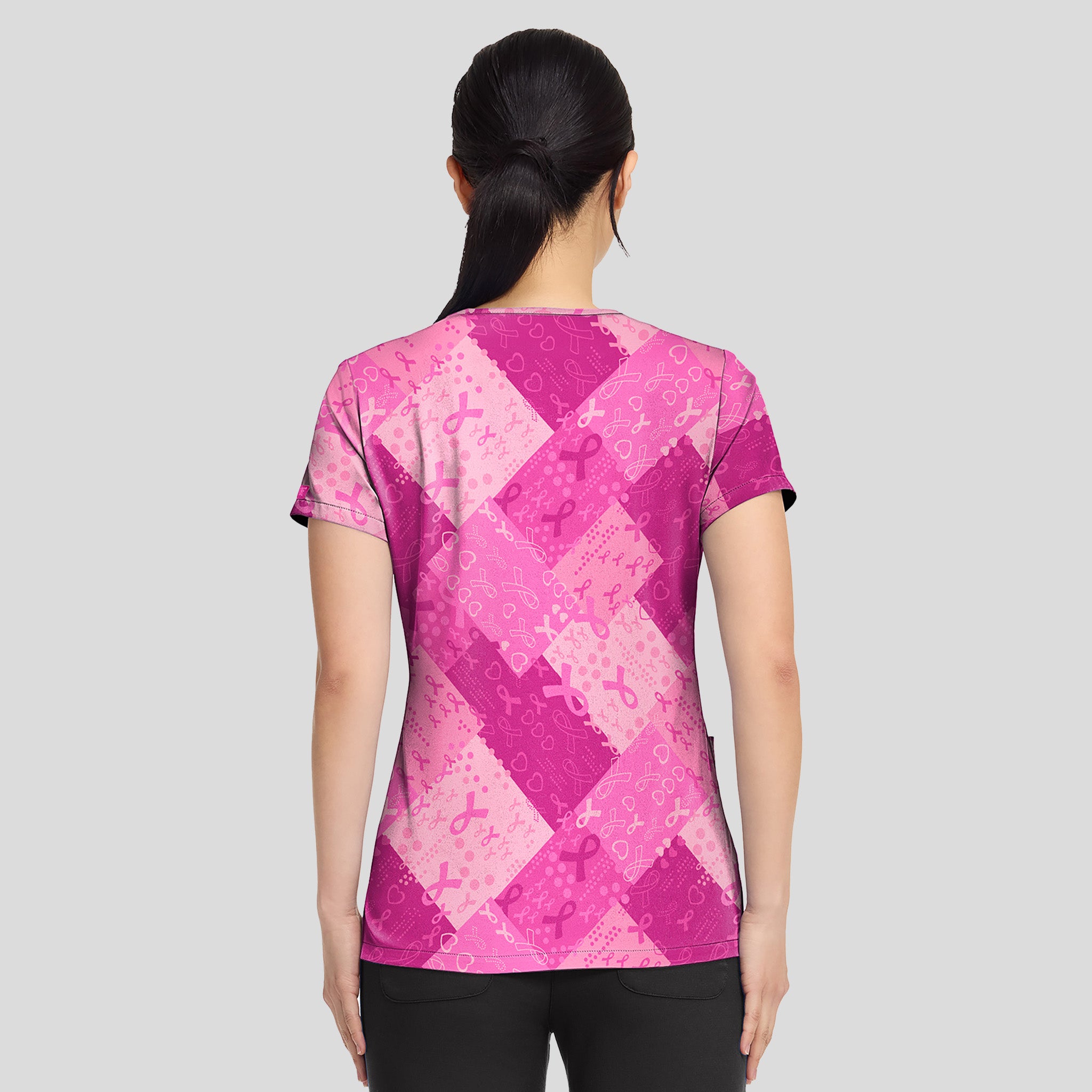 V-Neck Print Top | Dots So Caring