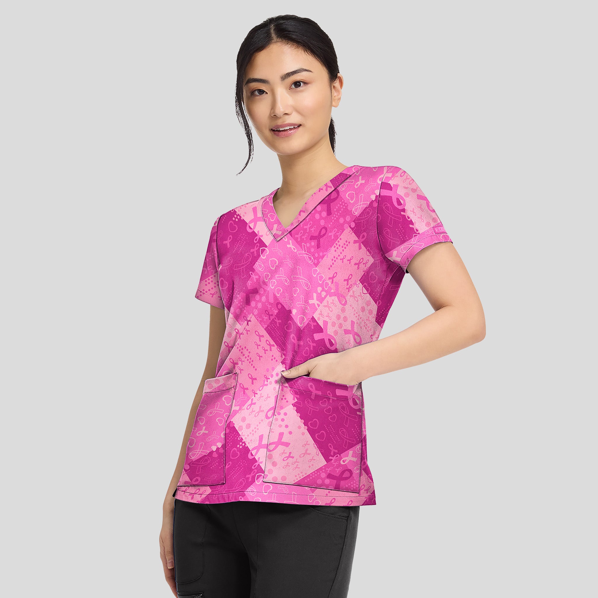 V-Neck Print Top | Dots So Caring