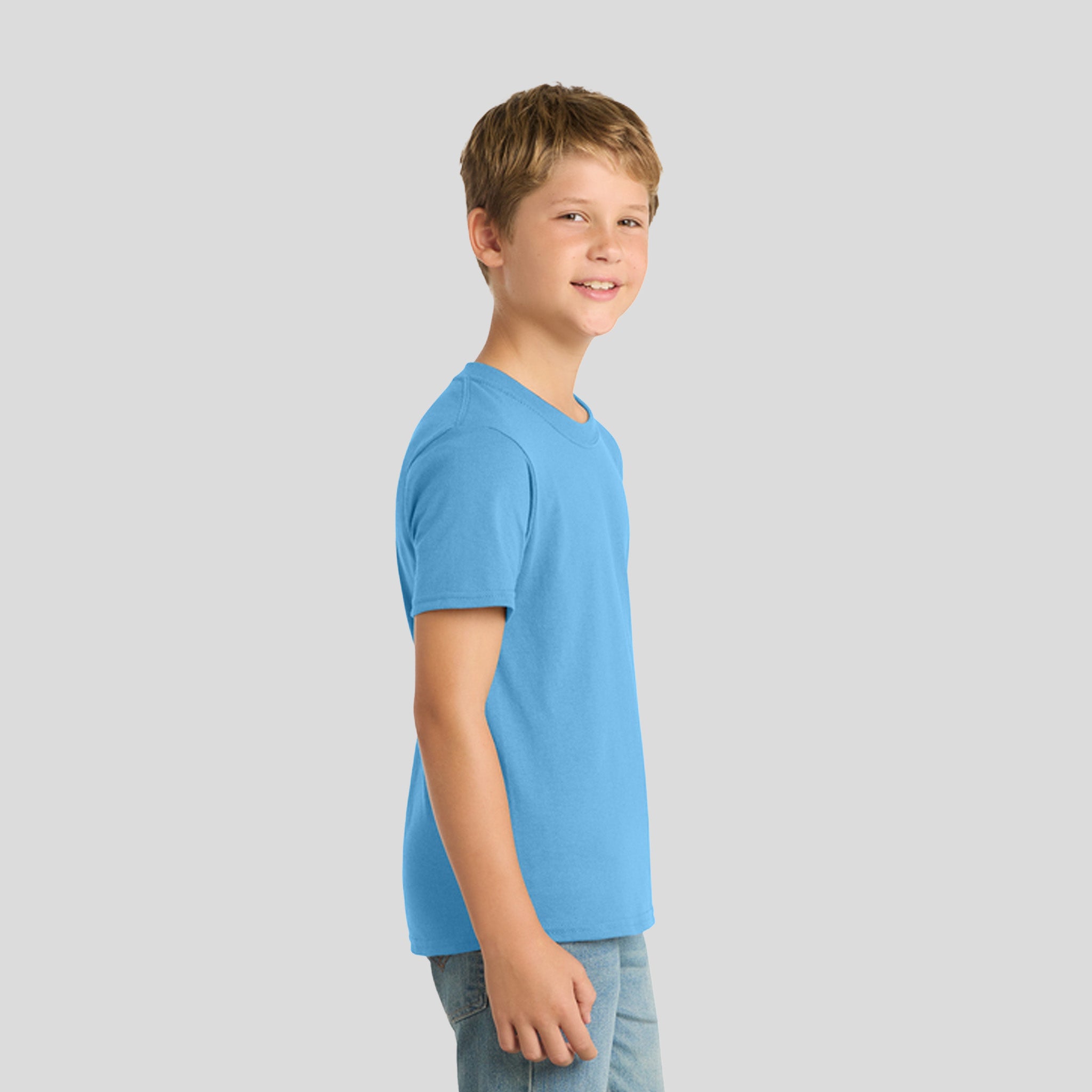 Youth Core Blend Tee | Aquatic Blue