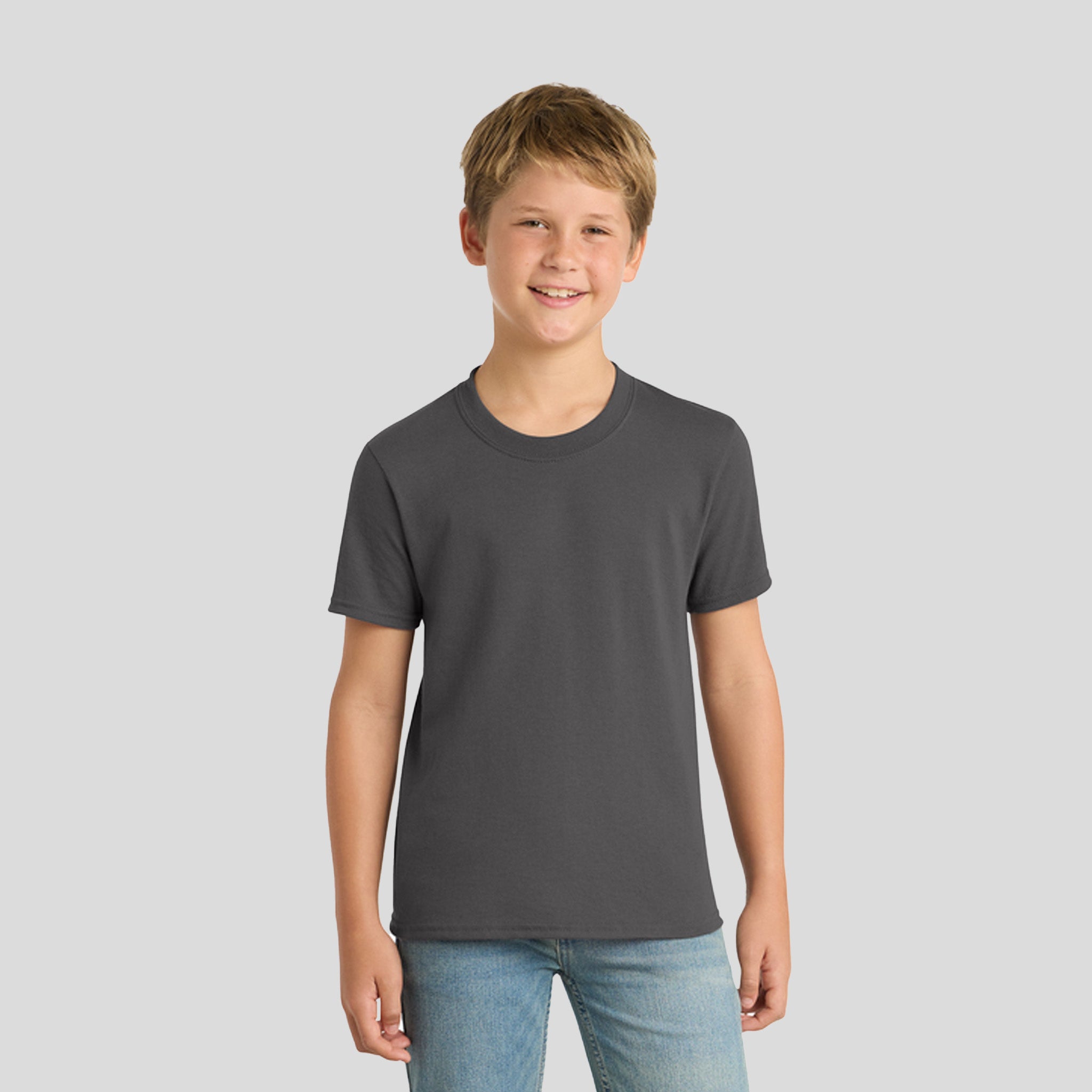 Youth Core Blend Tee | Charcoal