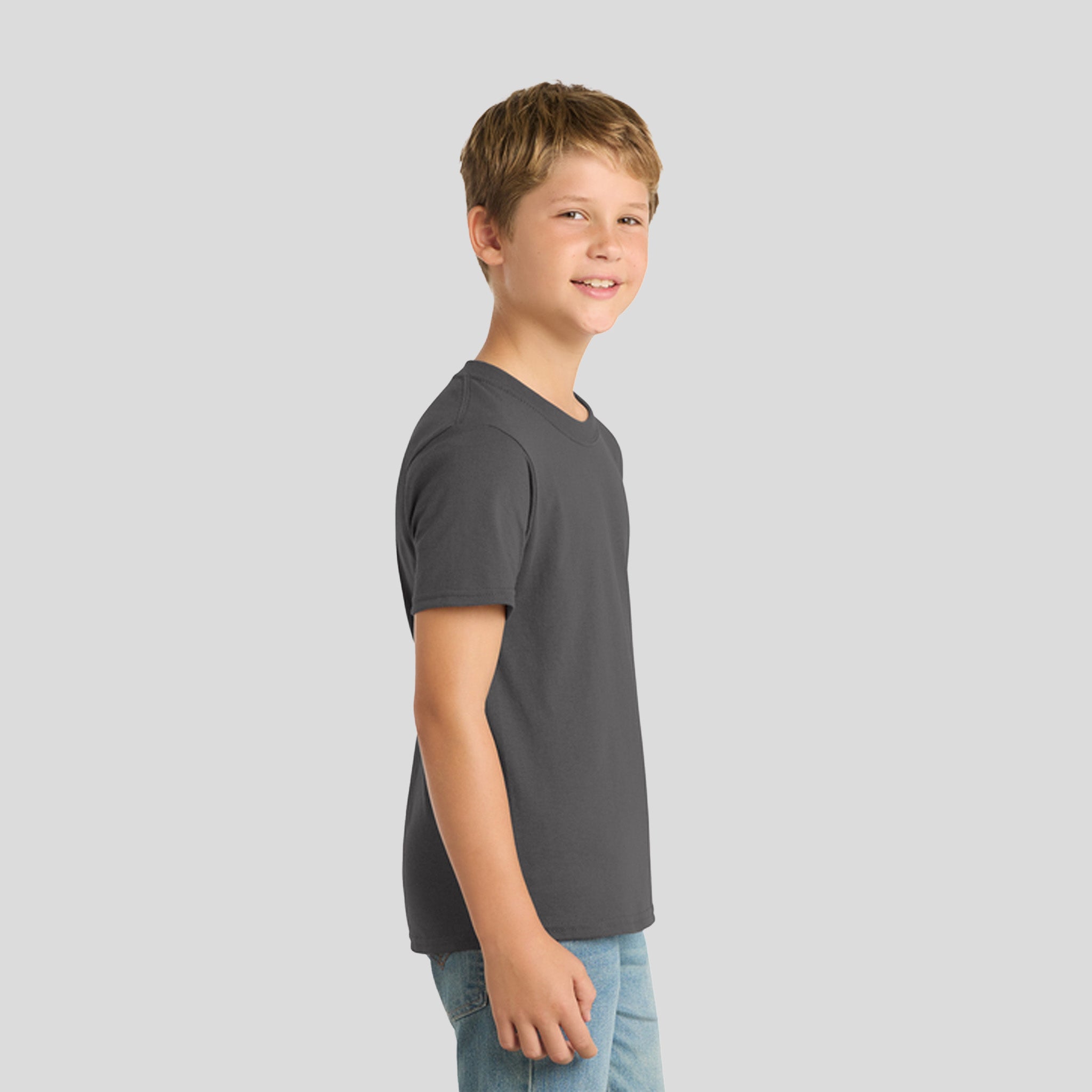 Youth Core Blend Tee | Charcoal