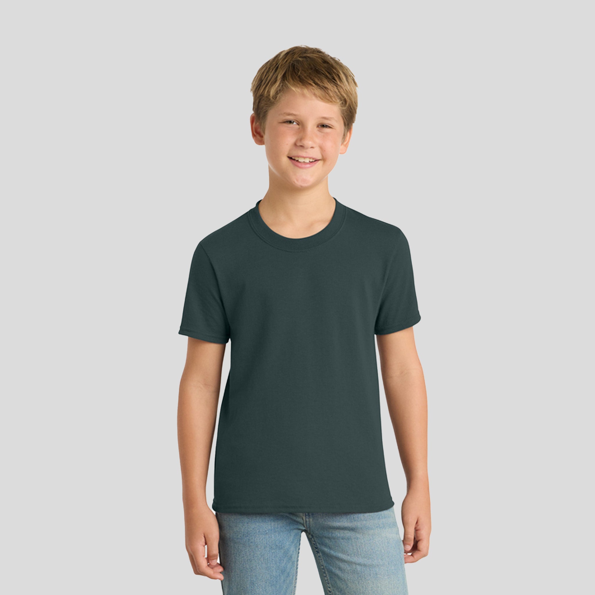 Youth Core Blend Tee | Dark Green