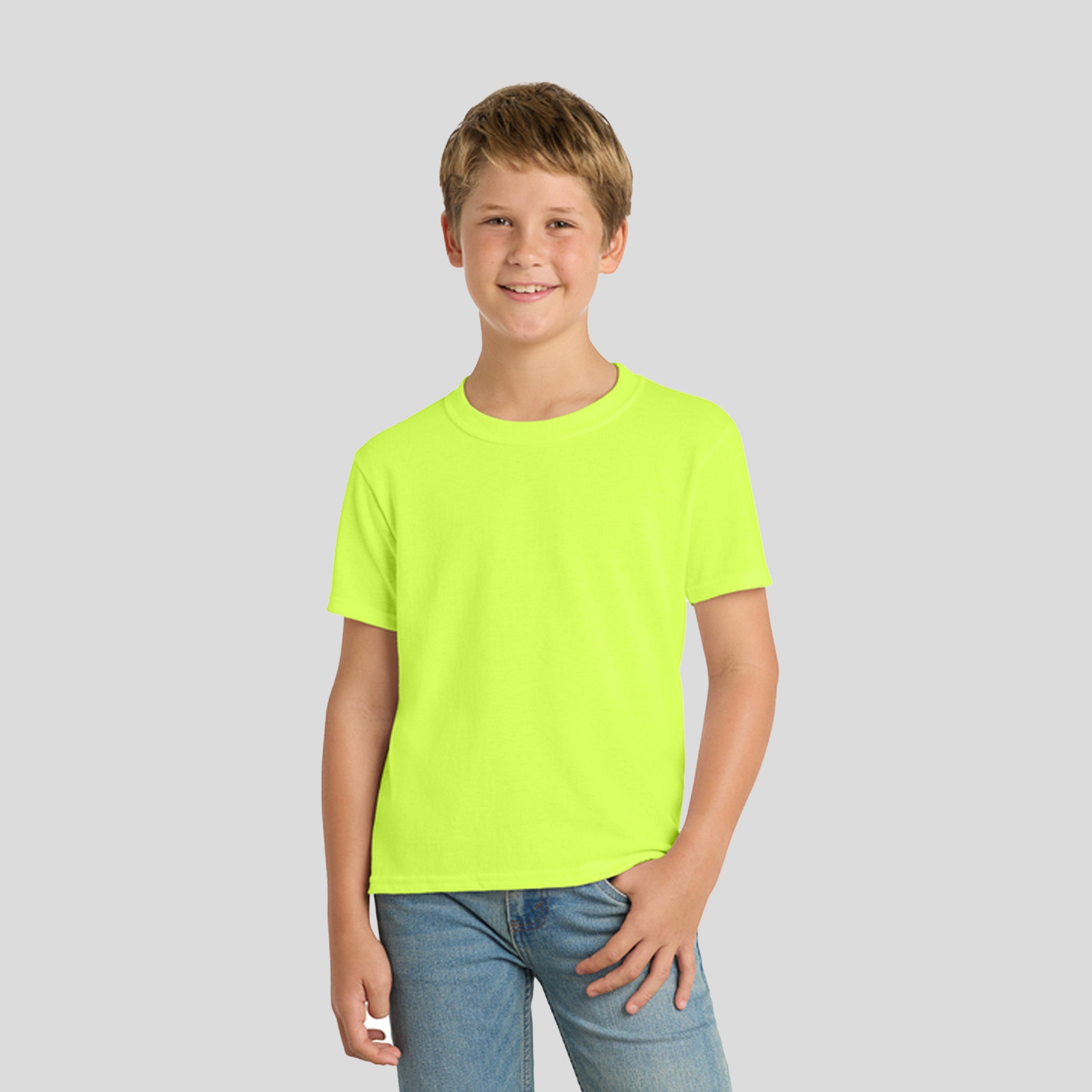 Youth Core Blend Tee | Safety Green