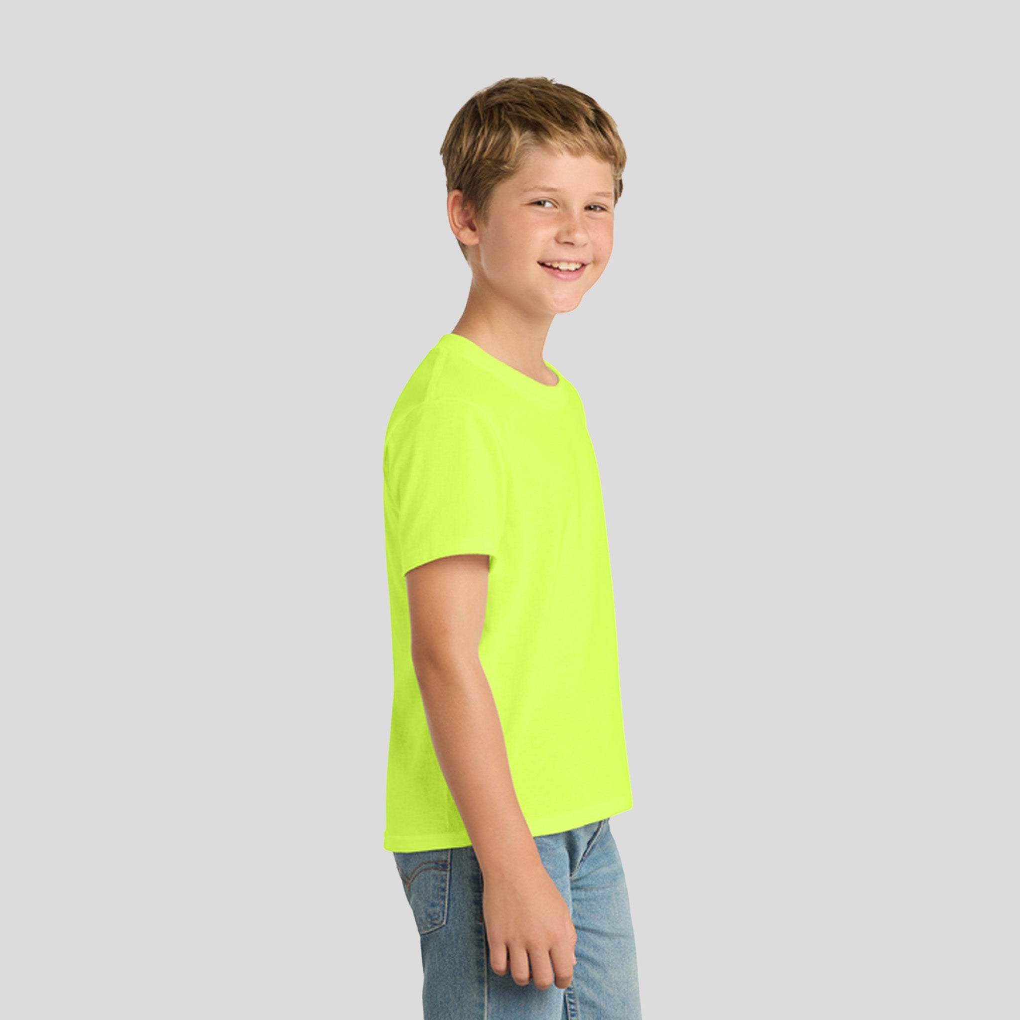 Youth Core Blend Tee | Safety Green