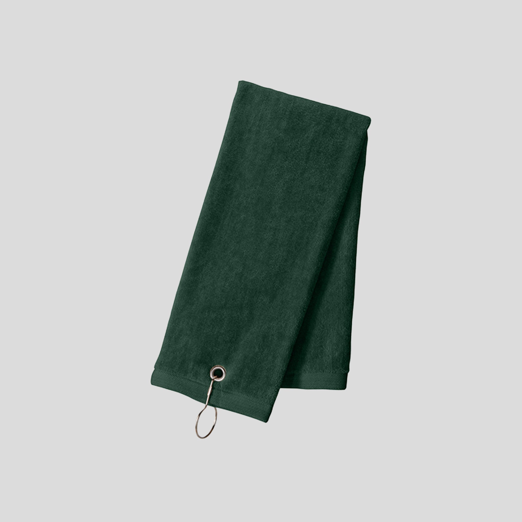 Grommeted Tri-Fold Golf Towel | Hunter